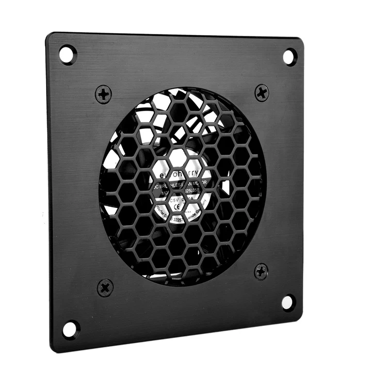 USB Lüfter 80 mm Alurahmen – 3-Gang, 5V/0,3A, für AV-Schrank | euroharry