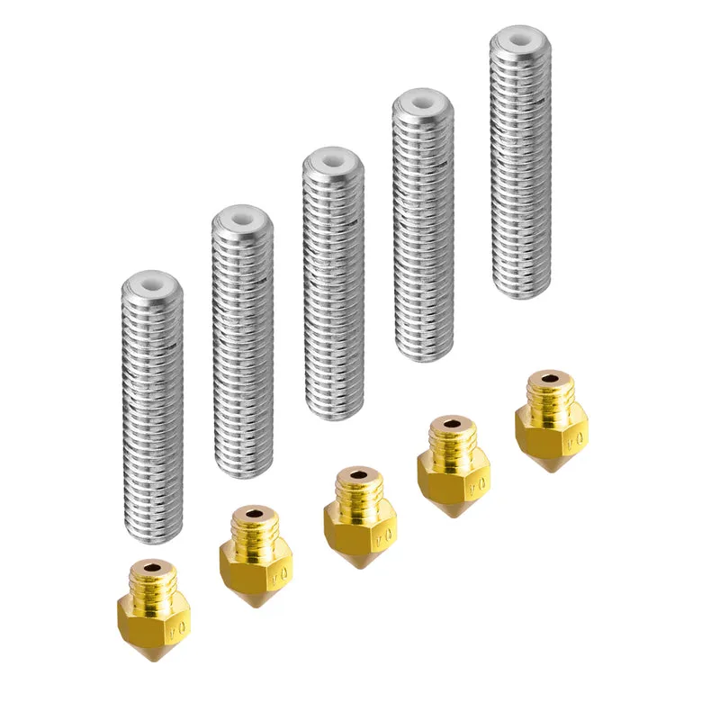 15× Extruder PTFE-Rohr 1,75mm + 5× 0,4mm Messing-Düse MK8 für 3D Drucker | euroharry