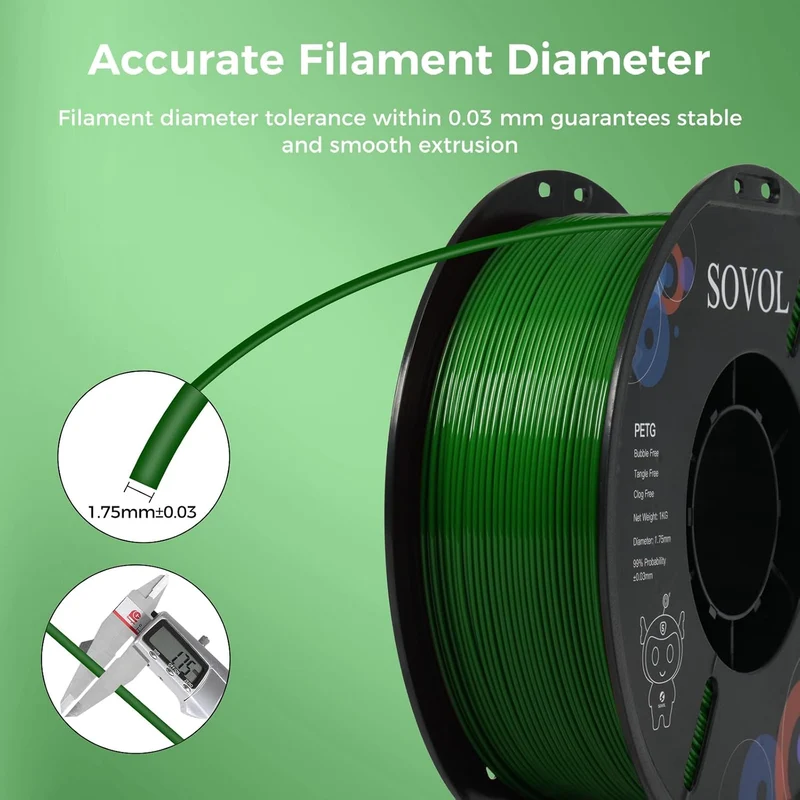 Sovol Green PETG 3D Printer Filament