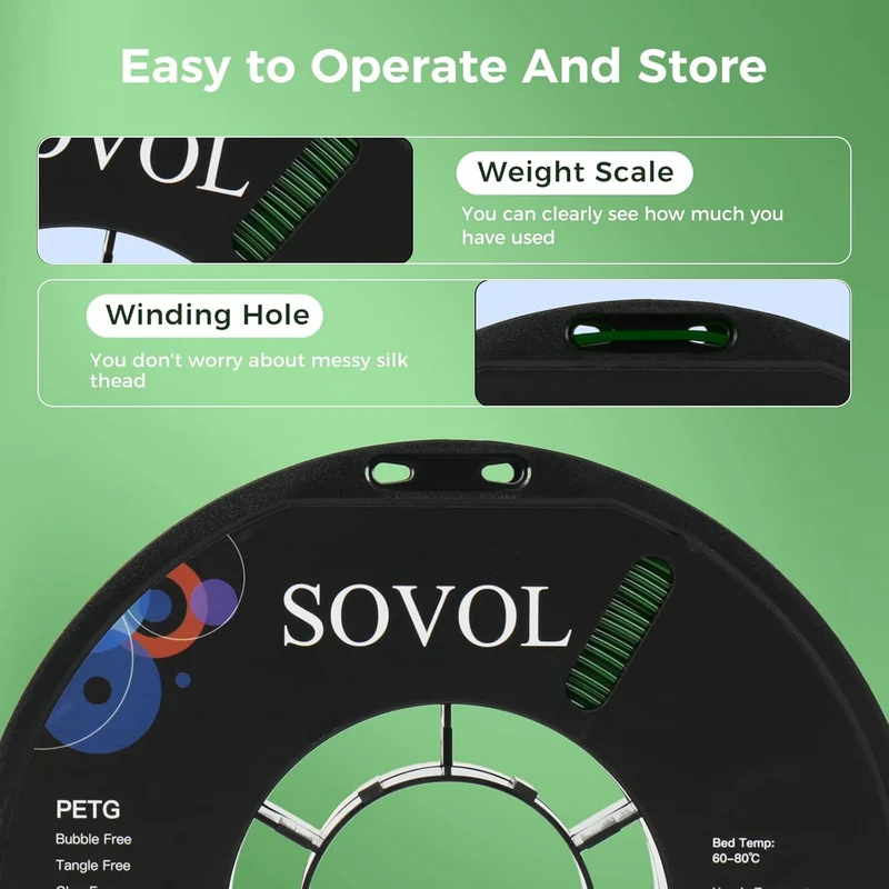 Sovol Green PETG 3D Printer Filament