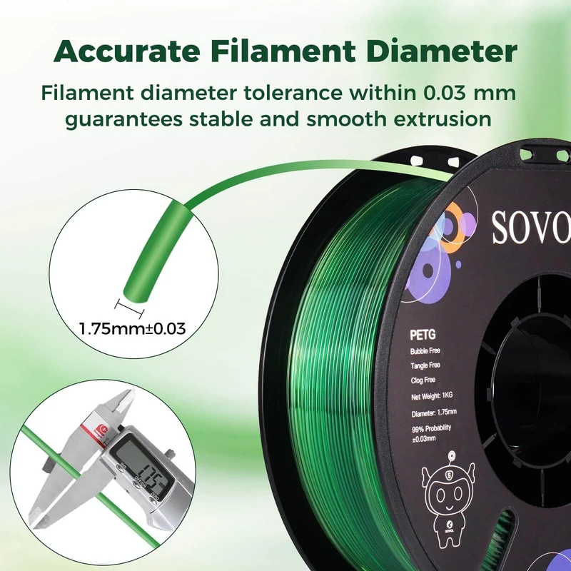 Sovol Gradient Green White PETG Filament