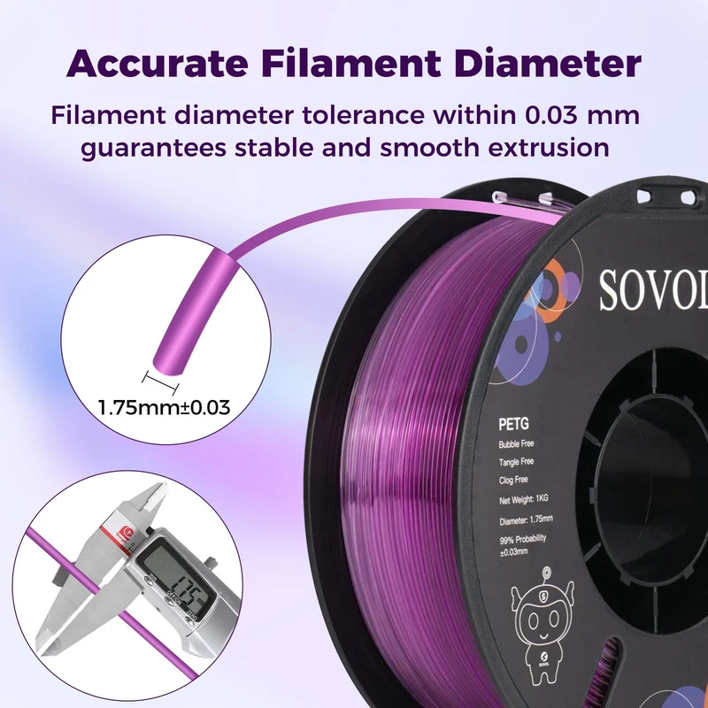 Sovol Gradient Purple White PETG Filament
