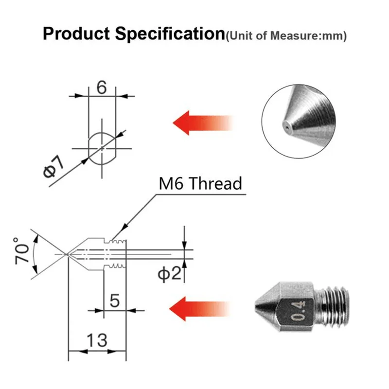 Tungsten Steel Nozzles for SV04/SV06