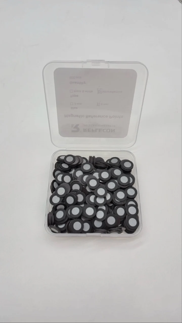 Magnetische Punkte 6 mm Schwarz/Weiß geeignet für Strukturlichtscanner 500 Stück