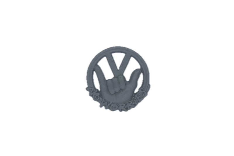 No Worries Emblem | inspiriert vom Käfer & Bulli Klassiker, 3D-gedruckt