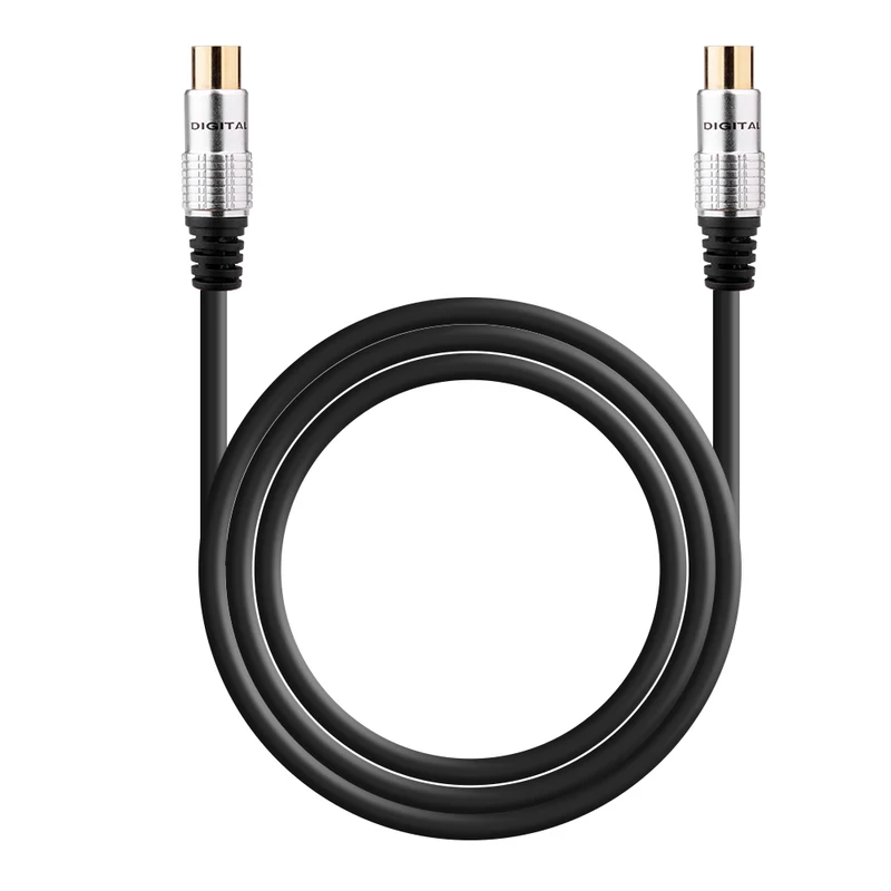 TV Antennenkabel Koax Stecker zu Koax Kupplung Premium OFC Koaxialkabel