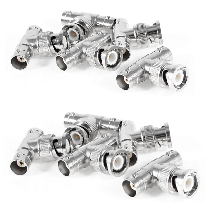 10x BNC Splitter - Verteiler; T-Adapter; BNC Stecker auf 2x BNC Kupplung