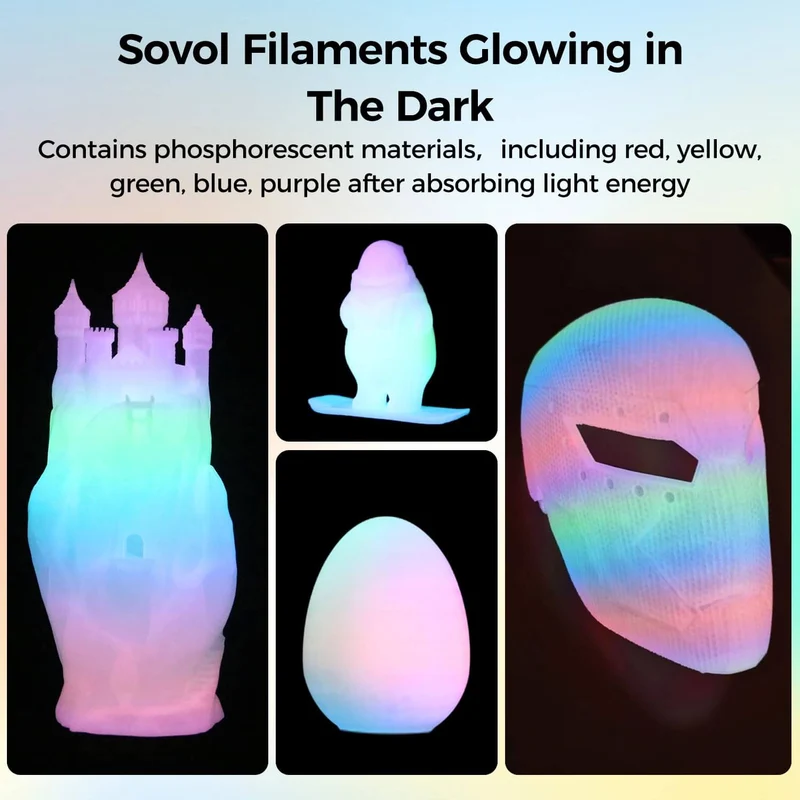 Sovol Glow in dark PLA Filament (1KG/6KG/10KG)