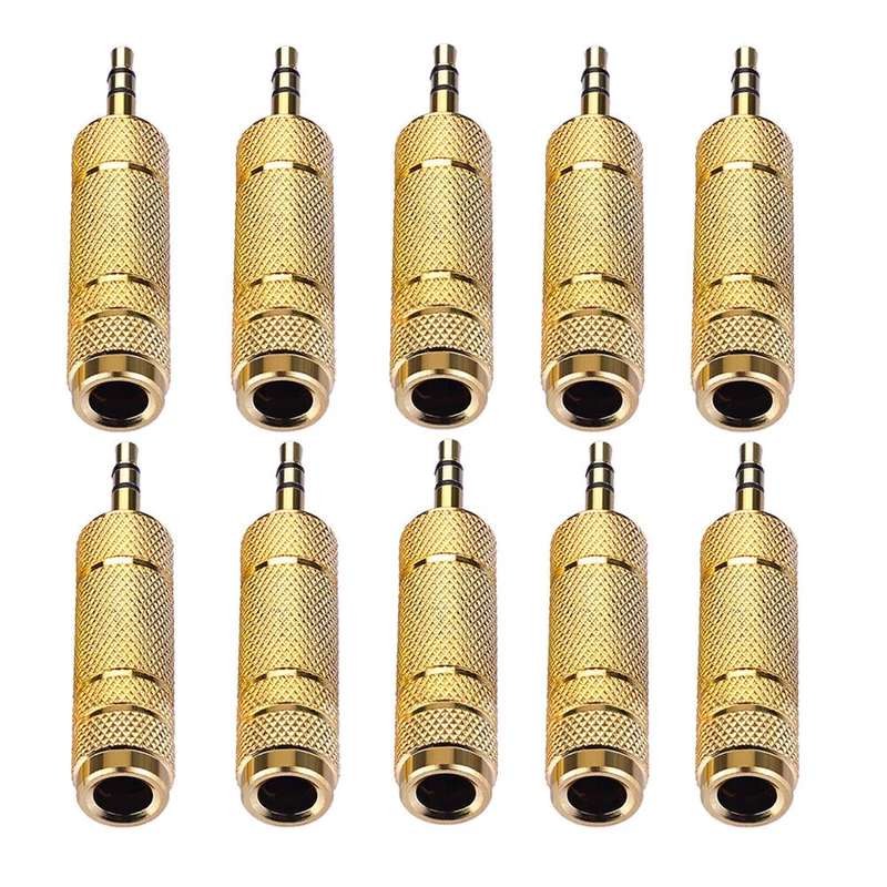 3,5 mm auf 6,35 mm Klinkenbuchse Adapter – 10 Stück | euroharry
