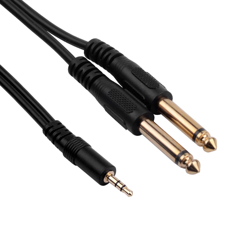 euroharry）1,5M Stereo 3.5mm Klinke auf Dual 6.35mm Mono Y AudioKabel Audio Splitter Kabel