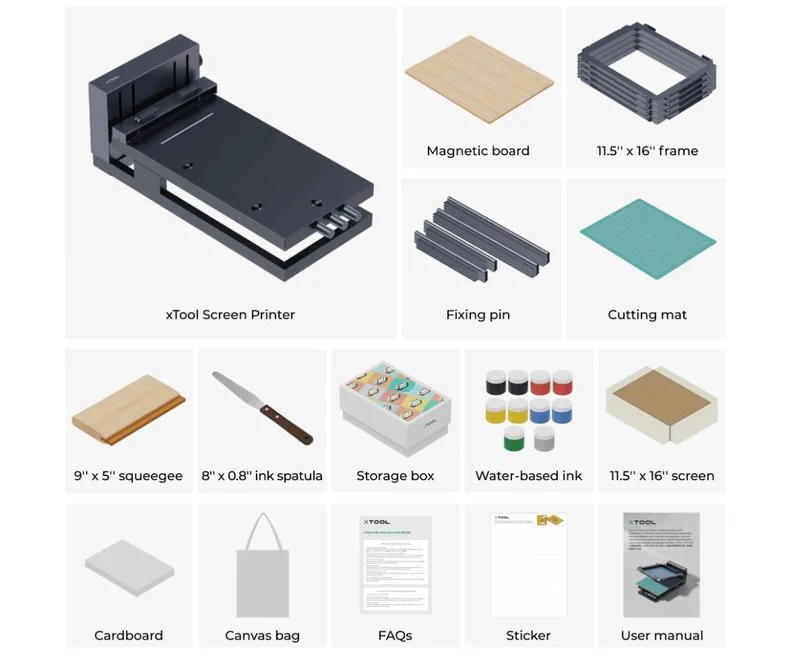 xTool Screen Printer 1.0 - Multi-Color Kit