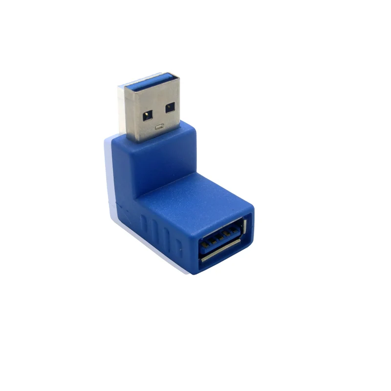 USB 3.0 Stecker auf Buchse 90° Aufwärts-Adapter – 2 Stück blau | euroharry