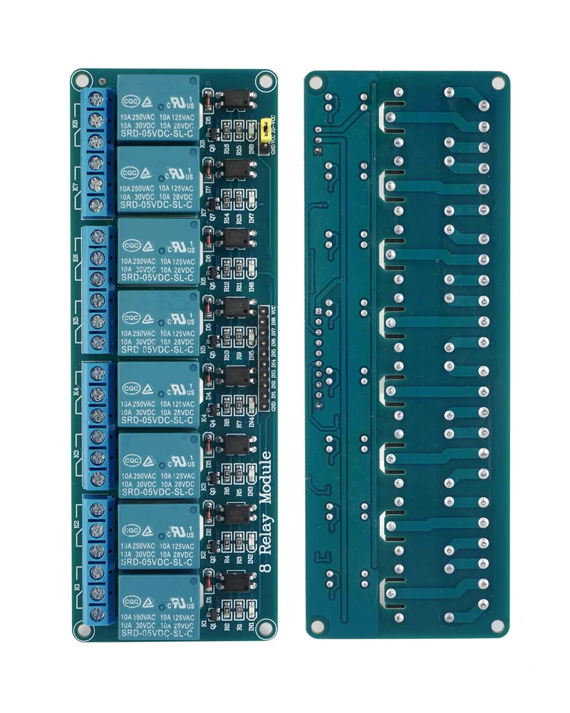 8 Kanal Relais Modul DC 5V Relaismodul mit Optokoppler für Raspberry Pi Arduino TTL Logik PIC DSP AVR ARM Relais (8 Kanal Relais)