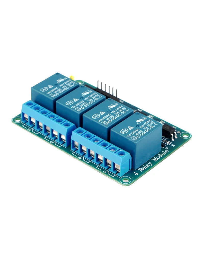 4 Kanal Relais Modul DC 5V Relaismodul mit Optokoppler für Raspberry Pi Arduino TTL Logik PIC DSP AVR ARM Relais(4 Kanal Relais)