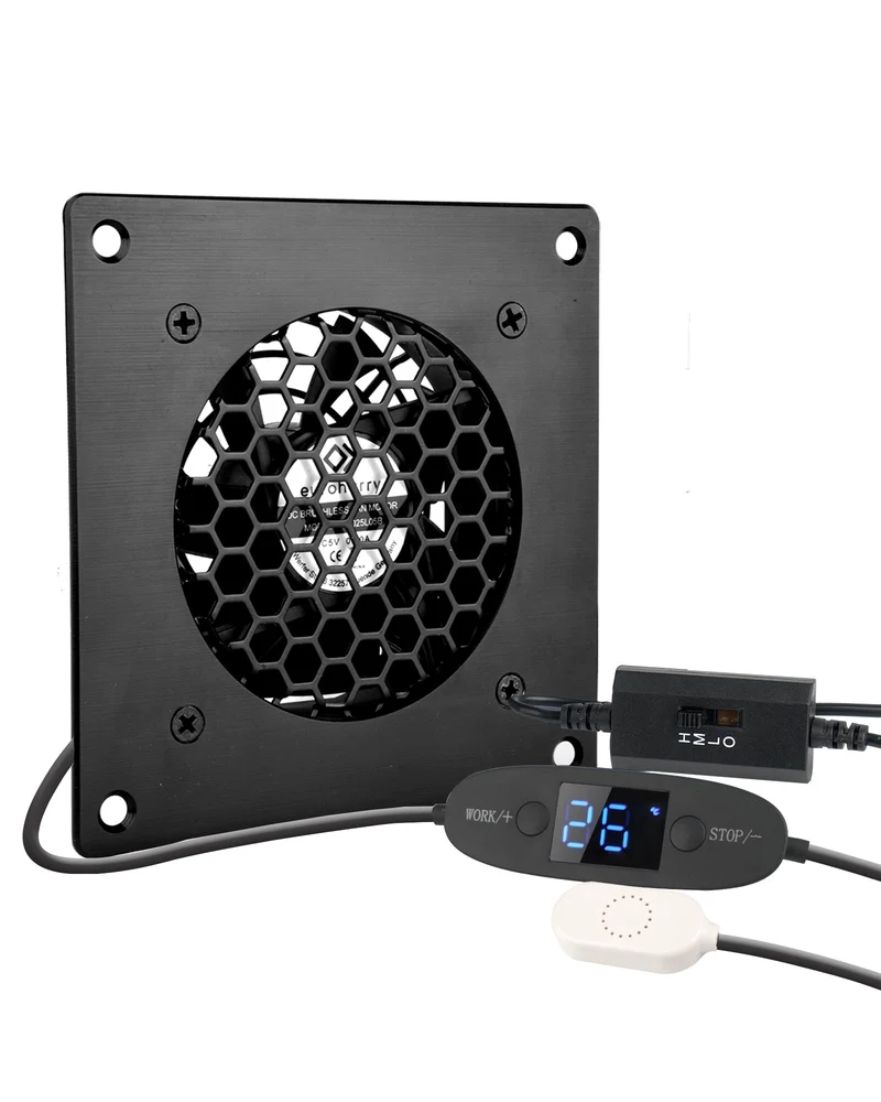 USB Lüfter 80 mm Digitalanzeige Temperatursteuerung – 1×/2× | euroharry