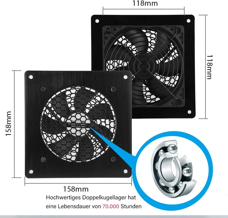 USB Lüfter Thermostat-Steuerung – Alurahmen, leise, 5V | euroharry