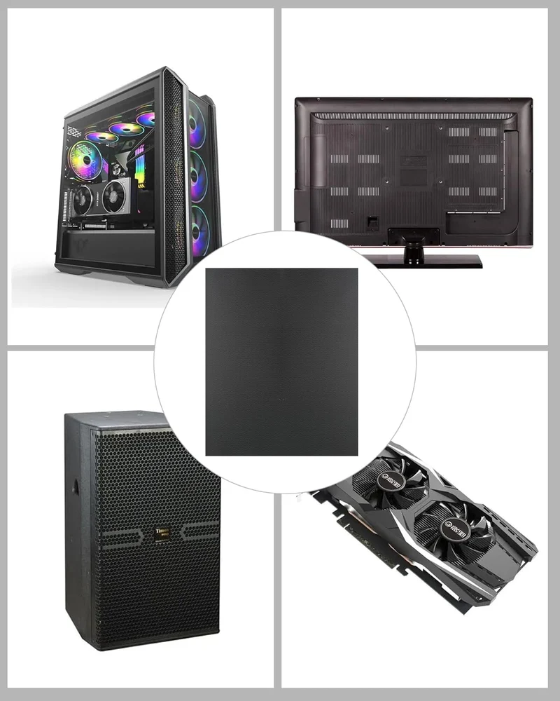 [2 Stück] 400 x 300 mm DIY PC Gehäuse Staub Mesh Filter Abdeckung PVC Staubdicht Mesh Filter Abdeckung mit Magnetstreifen für Computer PC Gehäuse staubdicht