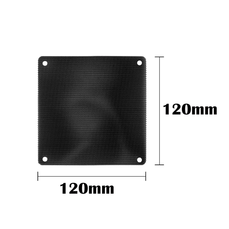 Lüfterabdeckung mit Ultra-feinem Staubfilter Computer PC Lüfter Feinstaubfilter 120mm/140mm Gehäuselüfter Mesh 10Stück (10x 120 * 120mm, Schwarz)