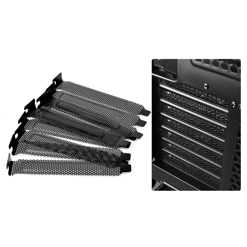 PCI Slot Abdeckung Lüfterabdeckung 120mm mit Ultra-feinem Staubfilter Computer PC Lüfter Feinstaubfilter 10 Stück (10x 120mm Staubfilter + 20mm PCI Slot, Schwarz)