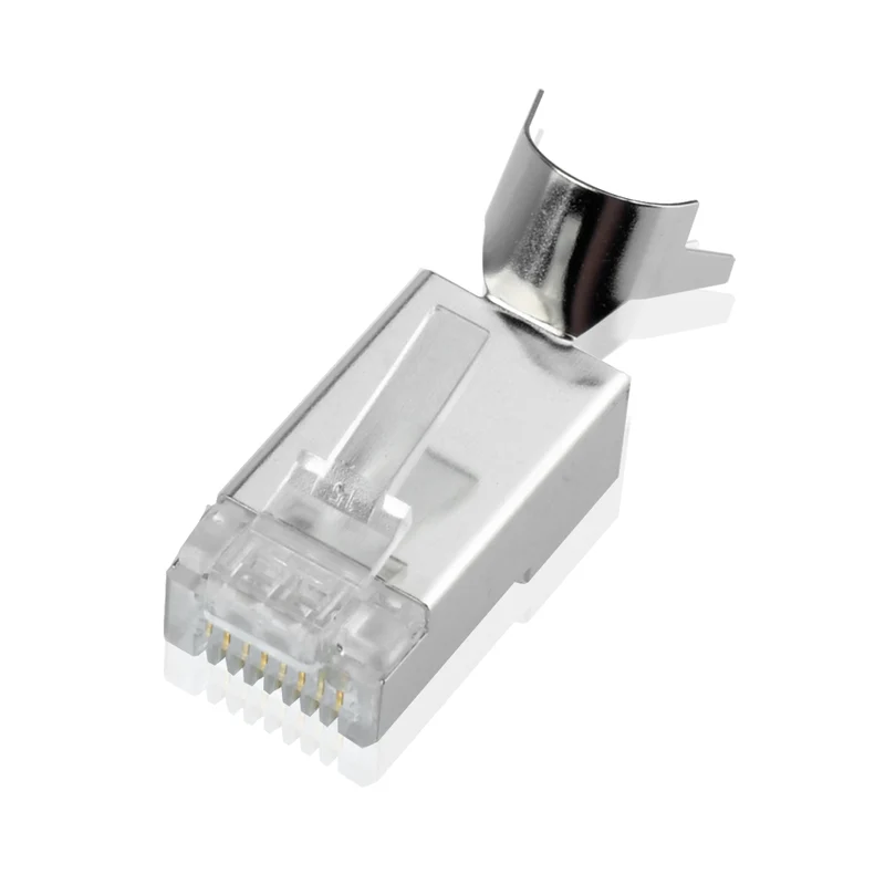 RJ45-Netzwerkstecker Cat7A Cat7 CAT6A 10 GBit LAN-geschirmte modulare Stecker mit Knickschutztüllen (5 Stück)