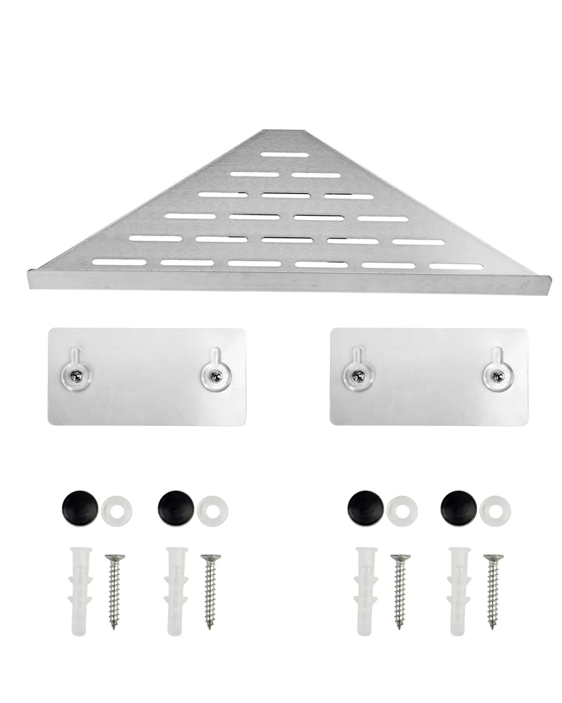 Eckablage Duschablage Edelstahl Duschkorb Eingebaute Duschkorb für Badezimmer Shampoo Halter
