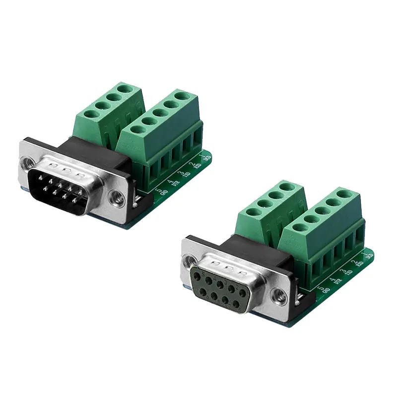 DB9 Male and DB9 Female D-SUB Adapter Plate Connector RS232 Serial Terminal Sign