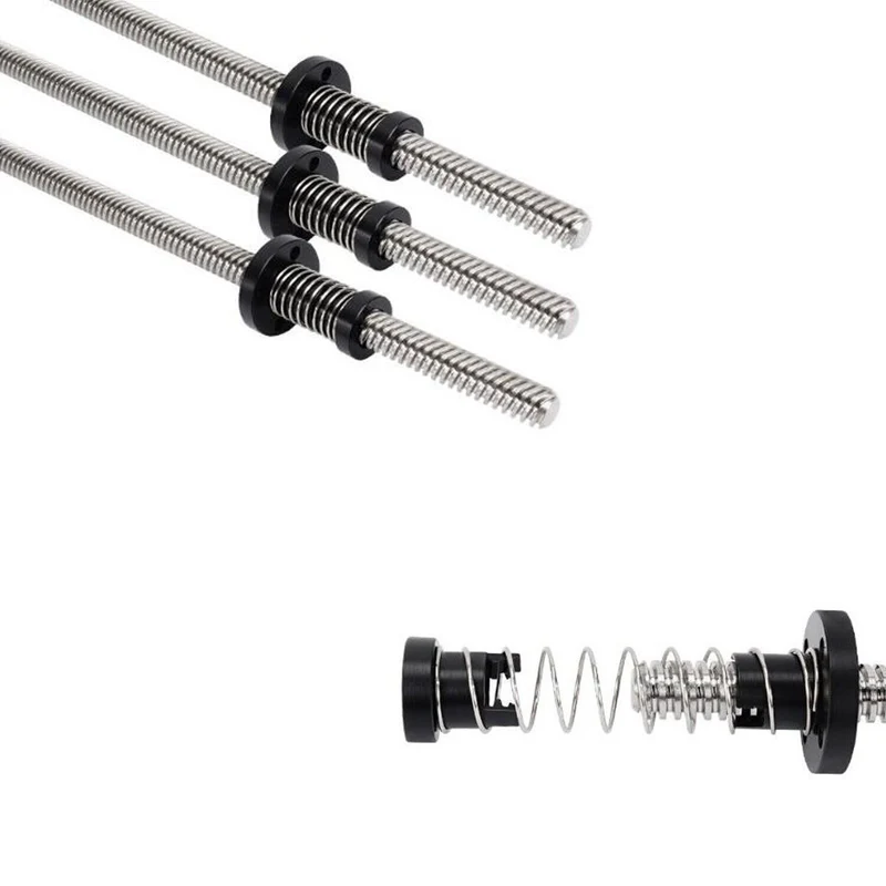 2× T8 Acme Gewindestange TR8x8 mit Anti-Backlash-Mutter für 3D Drucker | euroharry