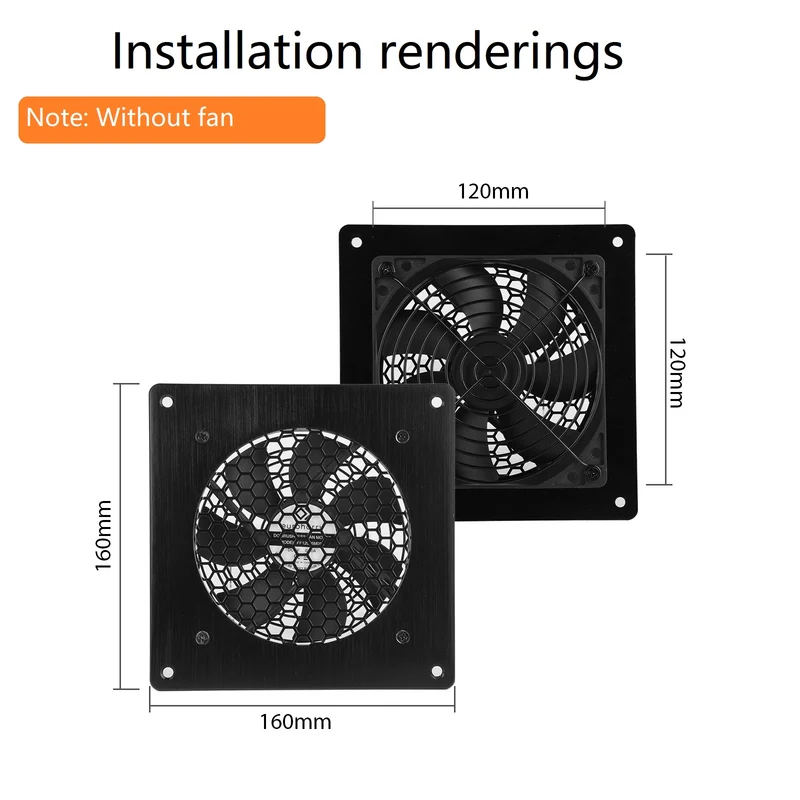 Lüftungsgitter 120 mm – 1–4 Stück, für PC & AV-Schrank | euroharry