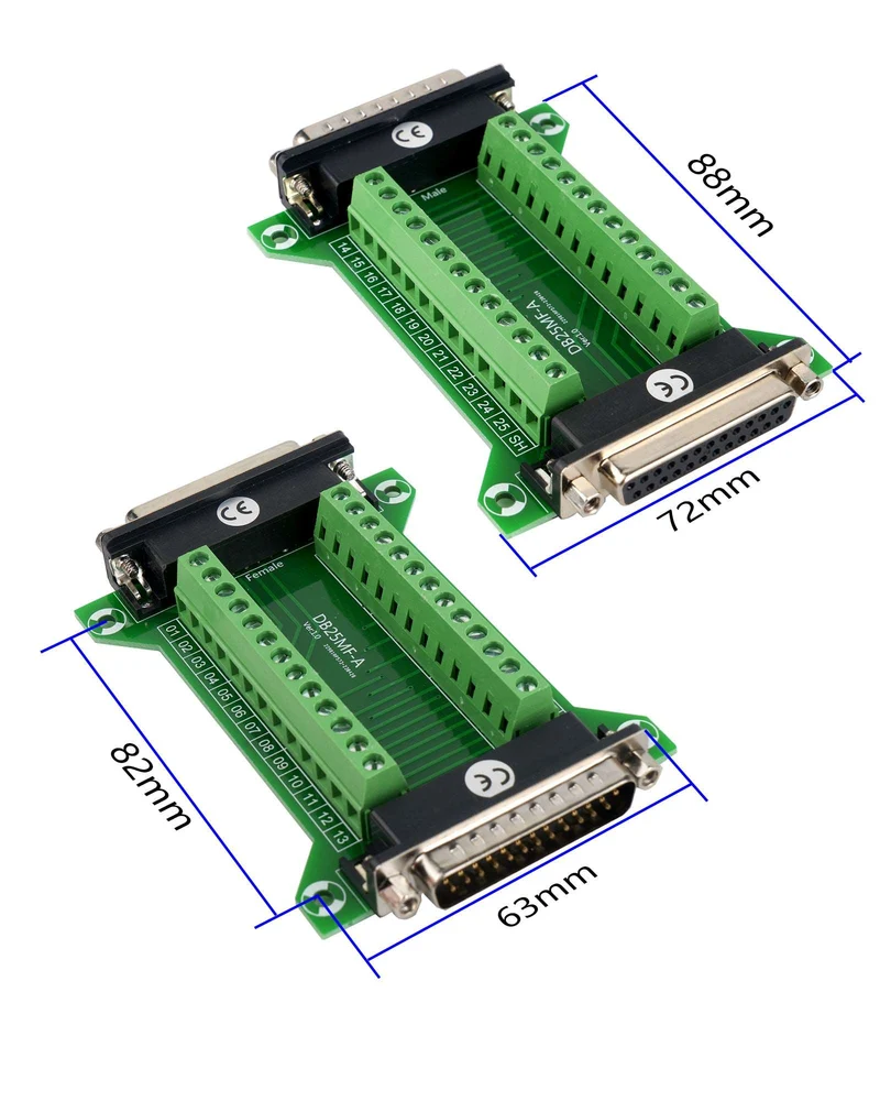 DB25 D-SUB 25-polig auf Klemmenblock Adapter | euroharry