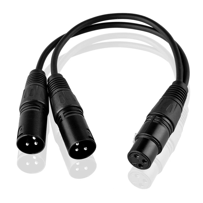 XLR Y-Splitter 30 cm – 1× Buchse auf 2× Stecker | euroharry