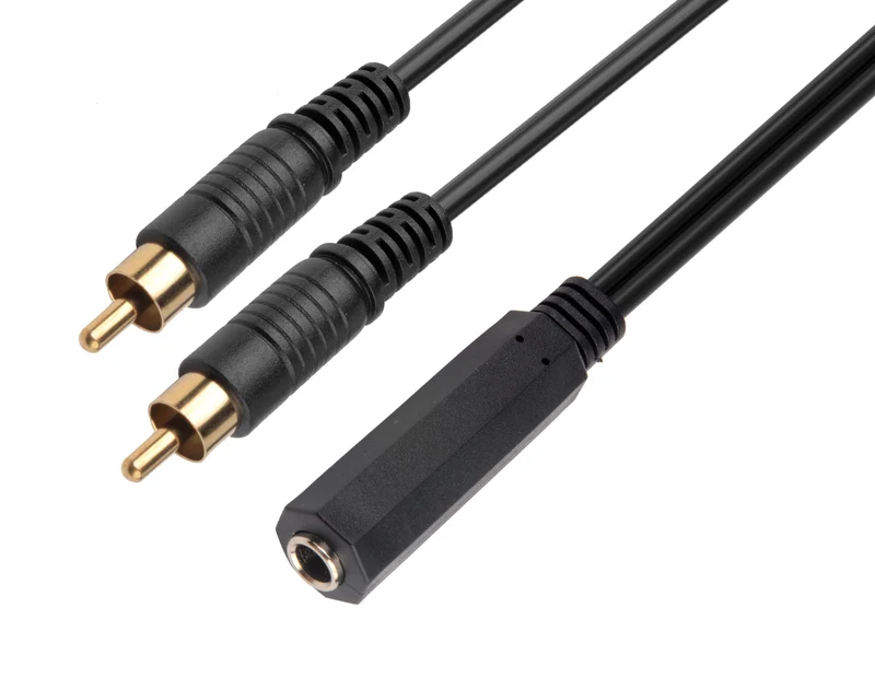 euroharry »euroharry 1m 6,35 mm auf 2 RCA Cinch-Kabel, 6,35 mm 1/4 Zoll Buchse auf 2 Cinch-Stecker Stereo-Audio-Adapter Y-Splitter Cinch-Kabel« Audio- & Video-Adapter