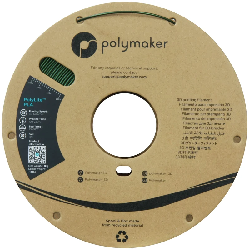Polymaker PolyLite PLA Sparkle Dark Green 1,75mm 1000g