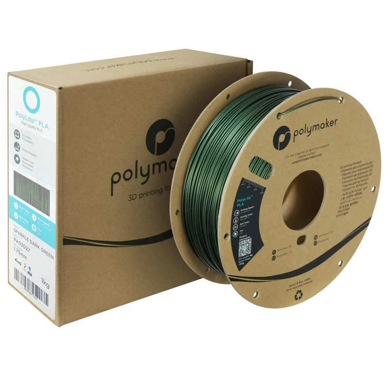 Polymaker PolyLite PLA Sparkle Dark Green 1,75mm 1000g