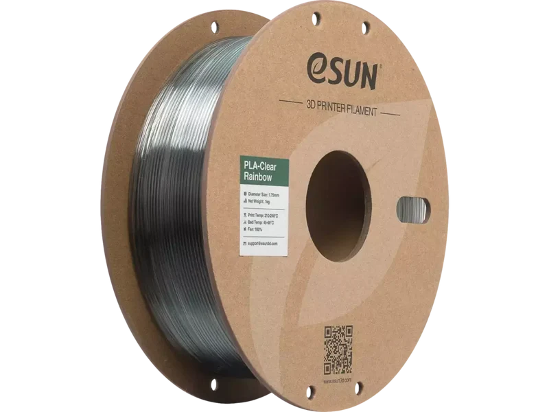 eSUN PLA Clear Rainbow – transparentes PLA Filament mit Farbverlauf