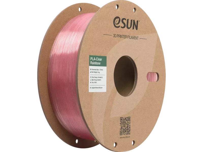 eSUN PLA Clear Rainbow – transparentes PLA Filament mit Farbverlauf