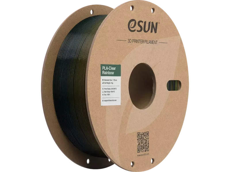 eSUN PLA Clear Rainbow – transparentes PLA Filament mit Farbverlauf