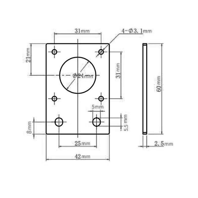 5× NEMA17 Schrittmotor-Halterung 42mm Montageplatte für 3D Drucker | euroharry