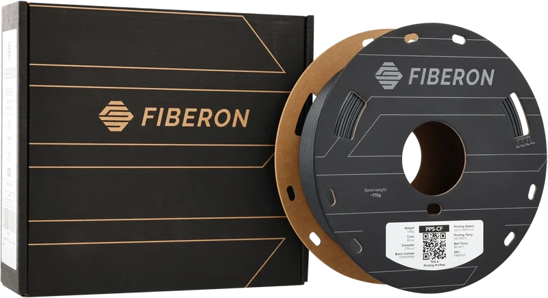 Polymaker Fiberon PPS-CF10 Schwarz 1,75 mm 500 g - Hochtemperatur-CF-Filament
