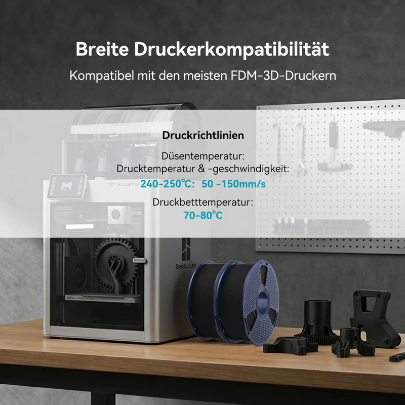 SUNLU PETG-CF (PETG Kohlefaser) 3D Drucker Filament 1KG
