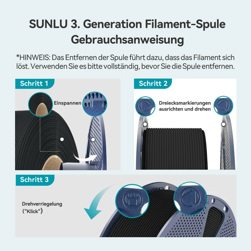 SUNLU PETG-CF (PETG Kohlefaser) 3D Drucker Filament 1KG