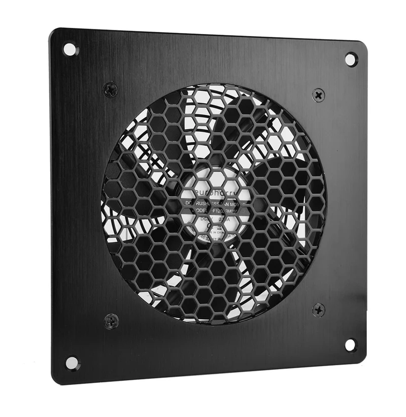 USB Lüfter 120 mm Alurahmen – 3-Gang, 5V/0,3A, für AV-Schrank | euroharry