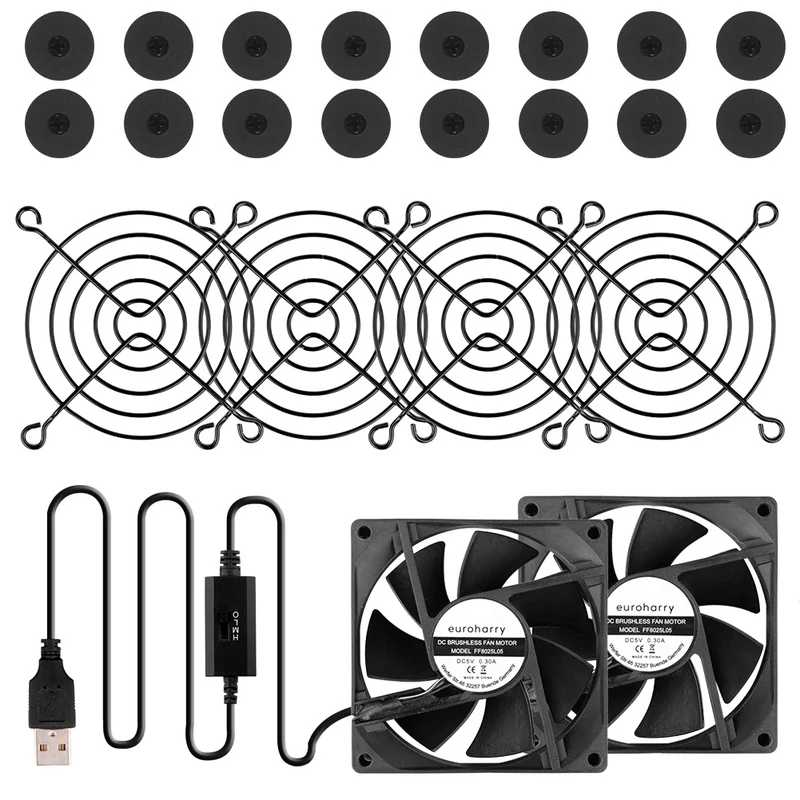 USB PC Lüfter 80 mm 2-in-1 – leise, 5V, einstellbar | euroharry