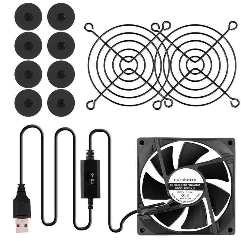 USB PC Lüfter 80 mm – leise, 5V, Gehäuselüfter | euroharry