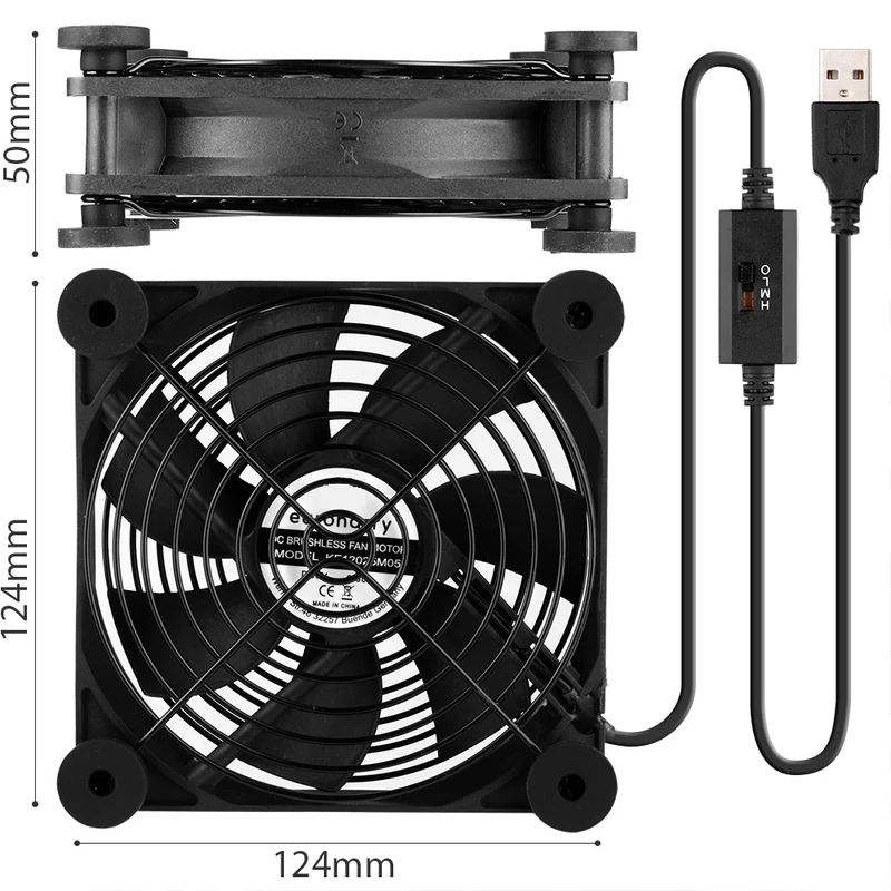 USB PC Lüfter 120 mm – leise, 5V, Gehäuselüfter | euroharry