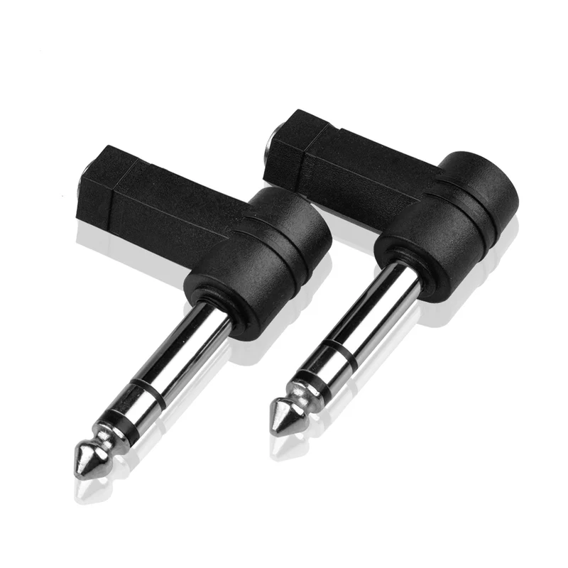 3,5 mm auf 6,35 mm Klinke Adapter 90° – 2 Stück | euroharry
