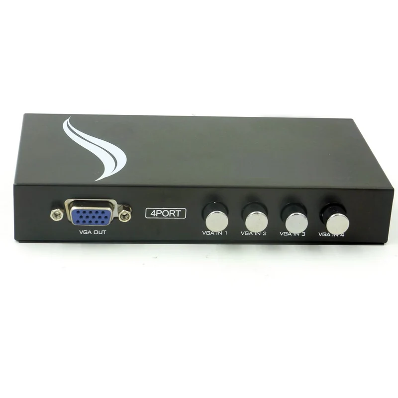 VGA Umschalter 4-Port – 4 PC auf 1 Monitor, max. 1600×1280 | euroharry
