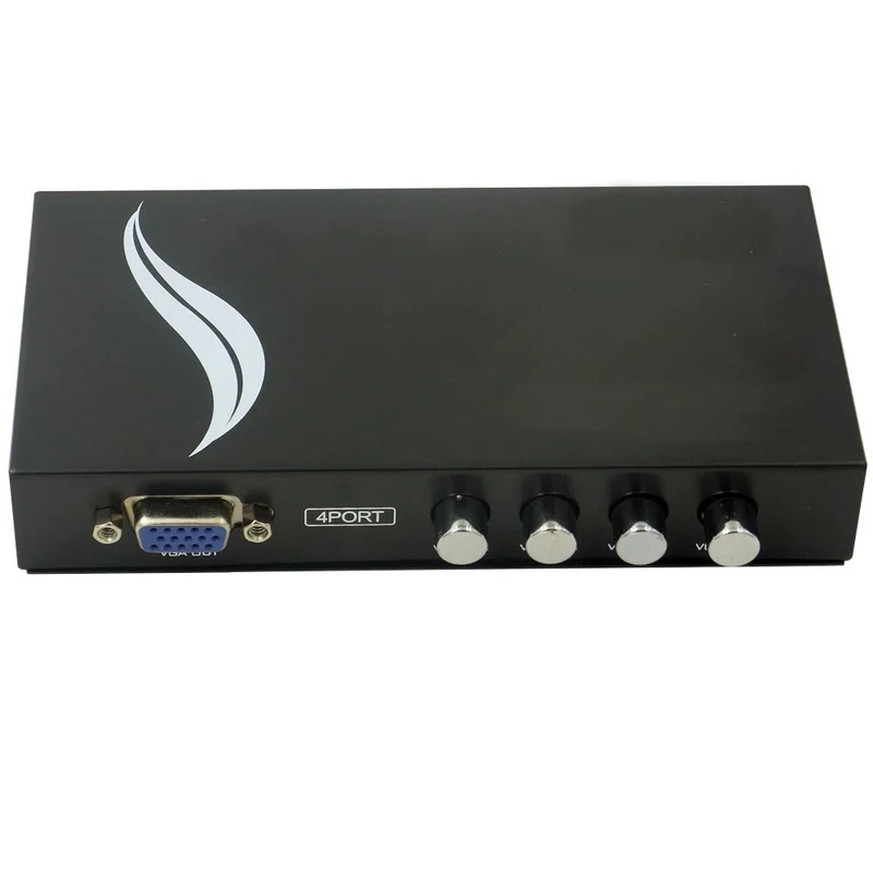 VGA Umschalter 4-Port – 4 PC auf 1 Monitor, max. 1600×1280 | euroharry