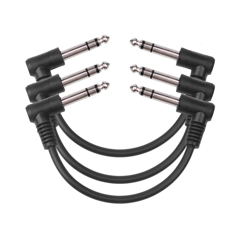 Gitarren-Patchkabel 18 cm 90° – 3er-Set | euroharry