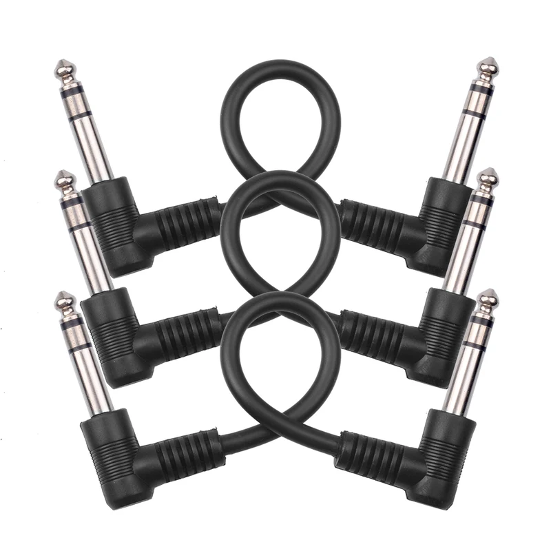 Gitarren-Patchkabel 18 cm 90° – 3er-Set | euroharry