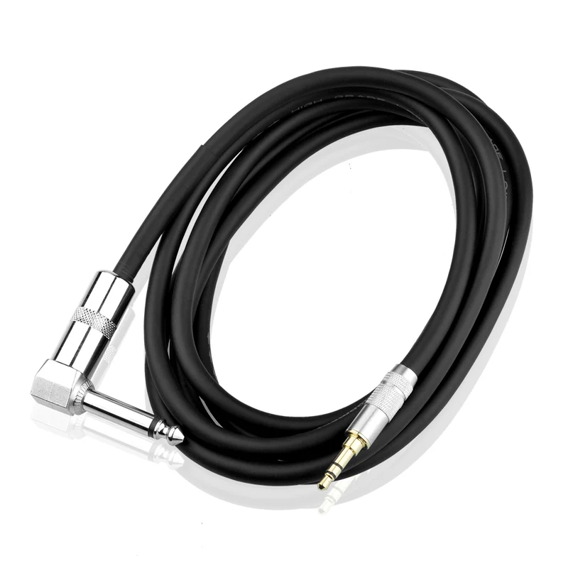 3,5 mm auf 6,5 mm 90° Klinkenkabel 2 m | euroharry